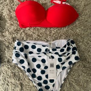 High waisted bathing suit